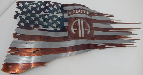24 In x 14 In American_82nd Airborne Battle Flag Steel Sign